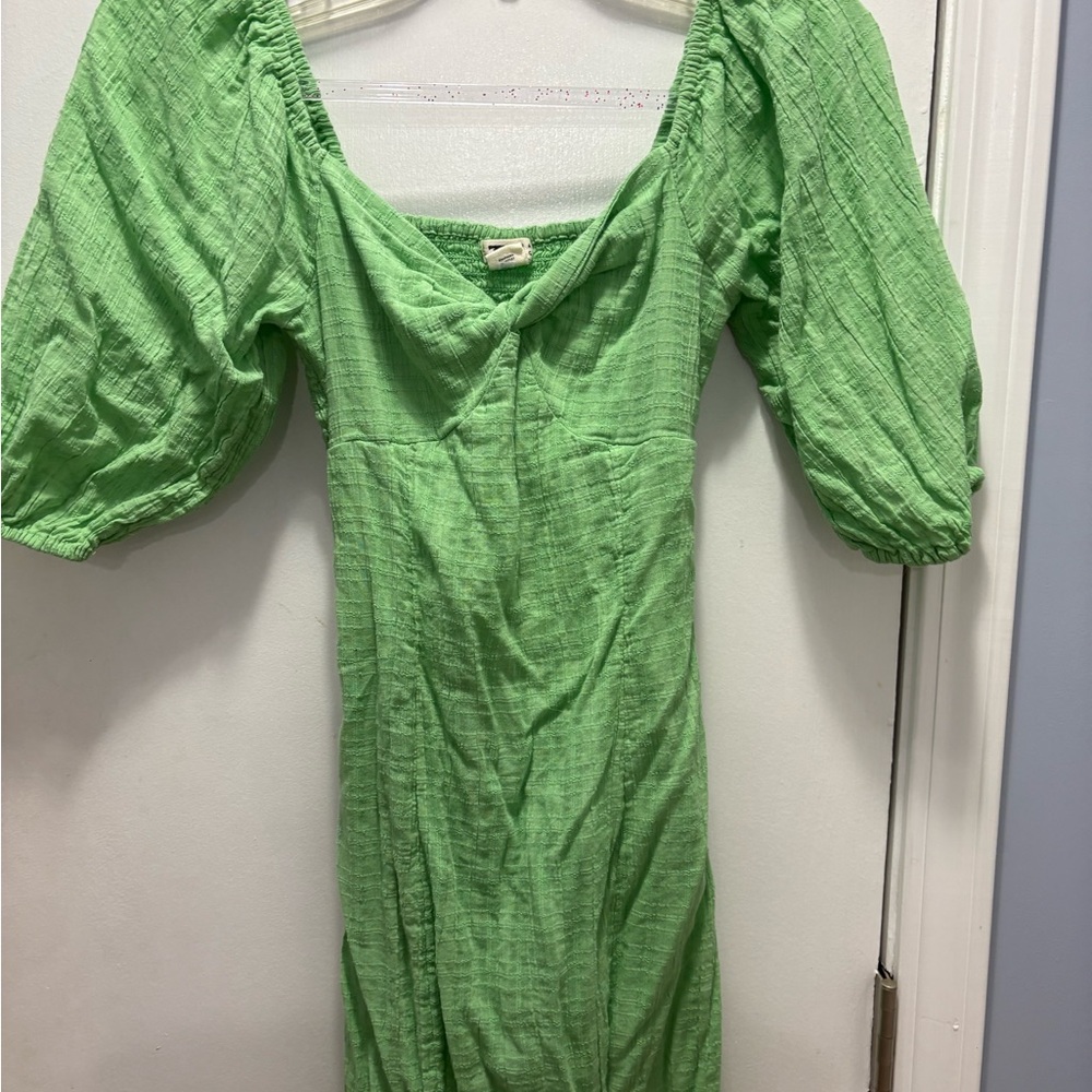 Billabong Lime Green Long Sleeve Dress